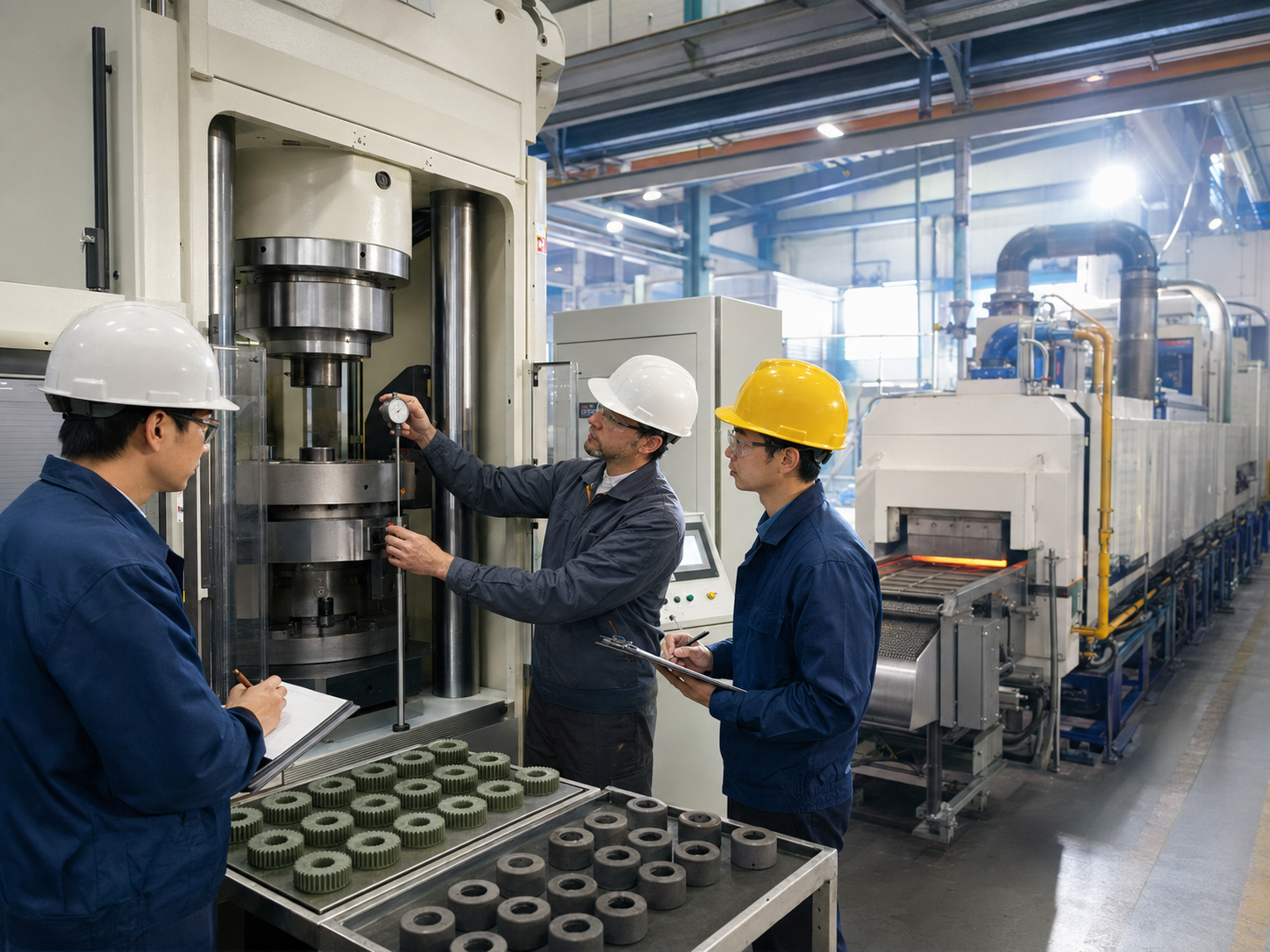 Industrial machinery selected for a powder metallurgy project